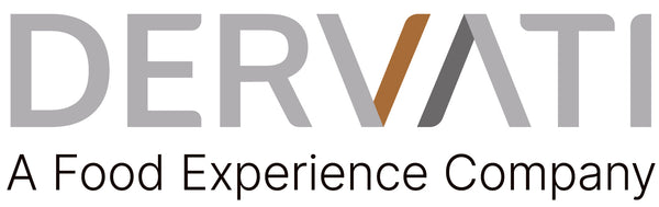 Logo of Dervati, a food experience company, with a modern design.
